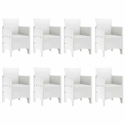 Комплект за хранене в градината 9 pcs Светлосиво Ратан Polt