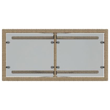 Бистро комплект с възглавници 3 части бежов полиратан