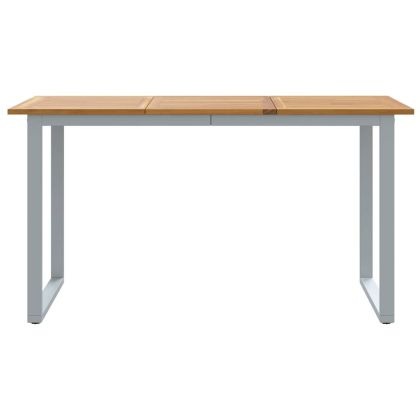 Градинска маса за хранене Сив 140 x 80 x 75 cm