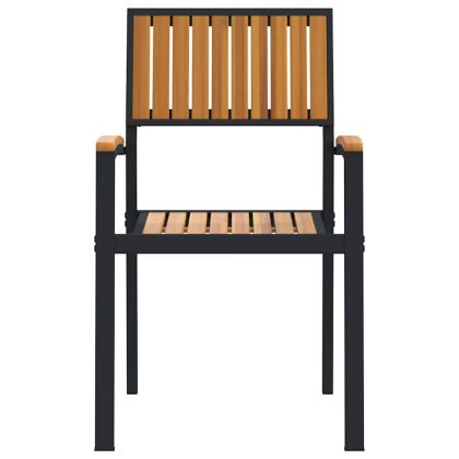 Градински стол 4 pcs Кафяво 56 x 57 x 87cm