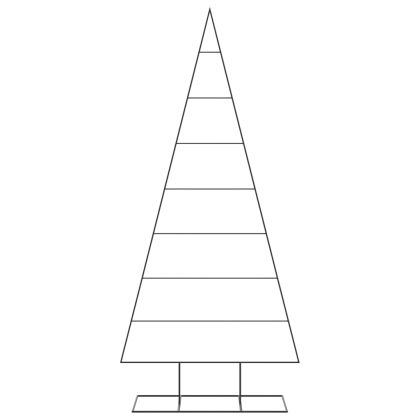 Метална коледна елха за декорация черна 210 см