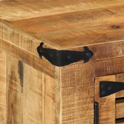 Шкаф за обувки Кафяво 110 x 38 x 45 cm Солидно мангово дърво