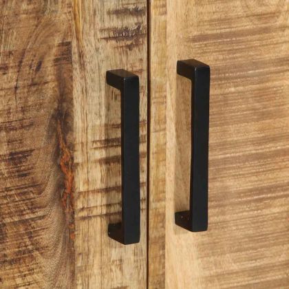 Нощен шкаф Кафяв и черен 50 x 30 x 45 см мангово дърво масив