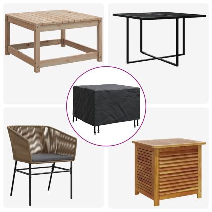 Покритие за градински мебели Черно 60 x 60 x 45 cm 210D плат