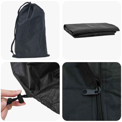 Покритие за градински мебели Черно 122 x 61 x 106 см 420D плат