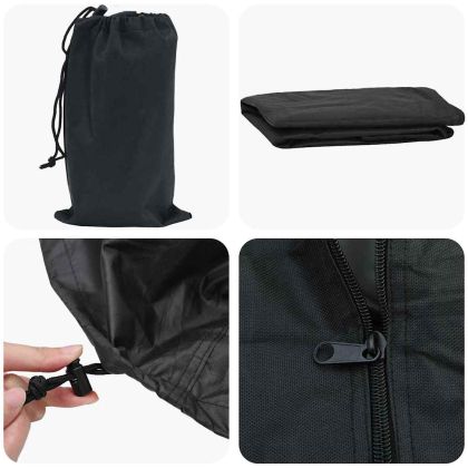 Покритие за градински мебели Черно 122 x 61 x 106 см 600D плат