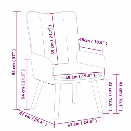 фотьойл Таупе 63 x 67 x 94 см Тъкан Шерпа