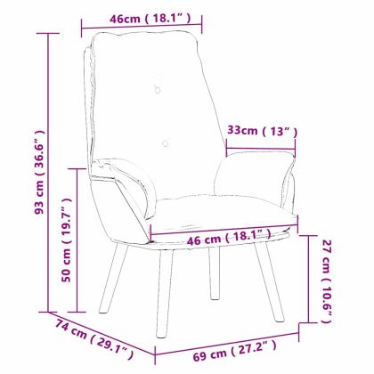 фотьойл Светлосиво 61 х 78 х 98 см Тъкан Шерпа