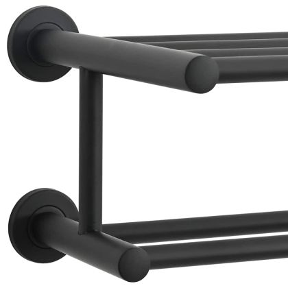 Держач за кърпи Черно 61 x 23 x 17 см Неръждаема стомана