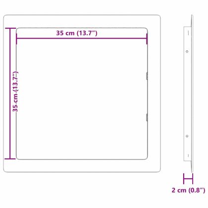 Панели за достъп Бяло 41 x 41 x 2 см ABS пластмаса