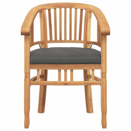 Градински столове 2 pcs Кафяво 63 x 58 x 89 см