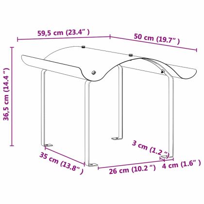 Коминна шапка Сребрист 59.5 x 50 x 36.5 см Неръждаема стомана