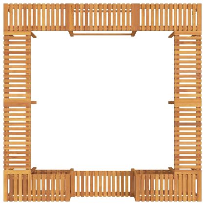 Квадратна Открита Вана Ограждение Кафяво 250 x 250 cm