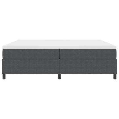 Легло с пружинирана основа Тъмен сив и бял 200 x 200 cm