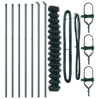 Стълб за ограда. Зелен 10 x 1,6 м (мрежа 40 x 40 мм)