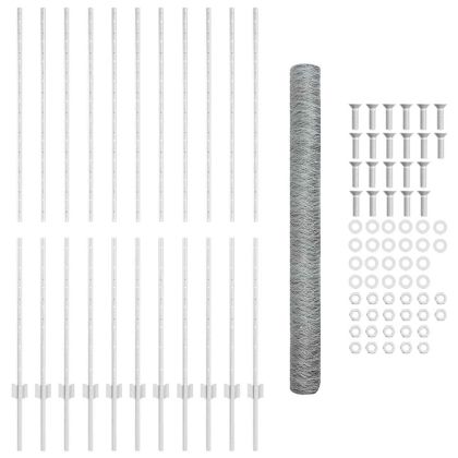 Ограда и колче Сребрист 1,5 x 25 m Стомана
