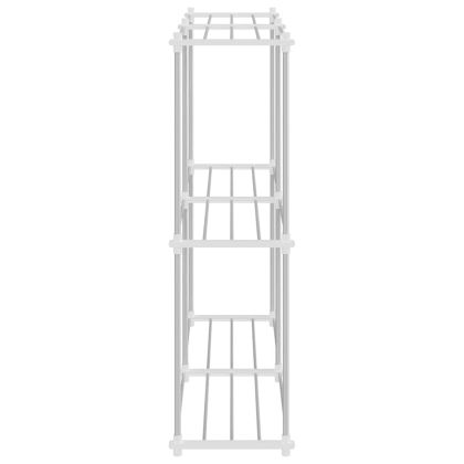 Тубуларен рафт със съхранение Бяло 86 x 27 x 90 см Алуминий