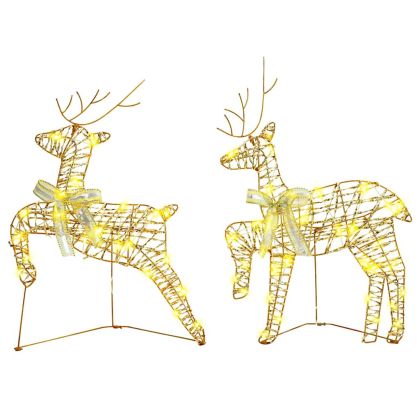 LED елени с 80 LED светодиода 4 pcs Златист PET