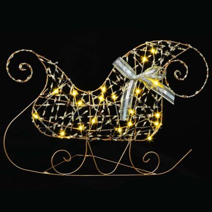 LED елени с 40 LED светодиода 5 pcs Златист PET