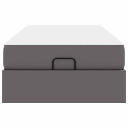 Рамка за легло с матрак Сив 90 x 190 cm Изкуствена кожа