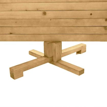 Дървено Коледно Дърво Кафяво 120 cm Борово дърво масив