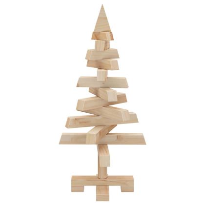 Коледни Дървета с поставка Естествен 60 cm Борово дърво масив