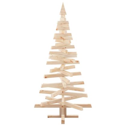 Коледни Дървета с поставка Естествен 150 cm Борово дърво масив