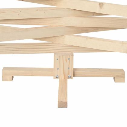 Коледни Дървета с поставка Естествен 150 cm Борово дърво масив