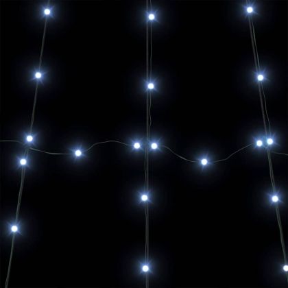 LED коледна елха с колчета за земя Хладно бяло 182 см Метал