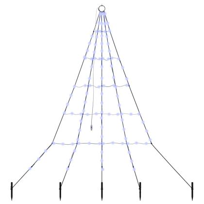 LED коледна елха с колчета за земя Синьо 182 см Метал