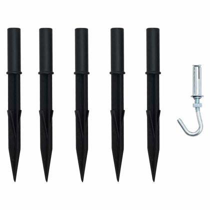 LED коледна елха с колчета за земя Топло бяло 306 см Метал