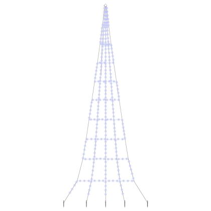 LED коледна елха с колчета за земя Синьо 511 см Метал