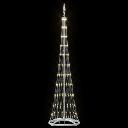 LED Коледна Елха с поставка Топло бяло 51 х 51 х 190 см Метал