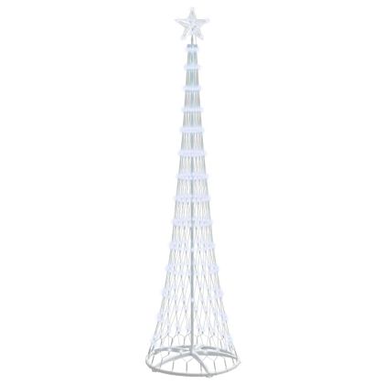 LED Коледна Елха с поставка Хладно бяло 70 х 70 х 250 см Метал