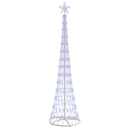 LED Коледна Елха с поставка Синьо 70 х 70 х 250 см Метал