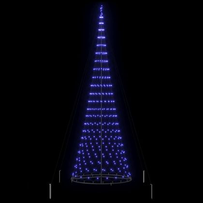 LED Коледна Елха с поставка Синьо 138.5 х 138.5 х 399 см Метал