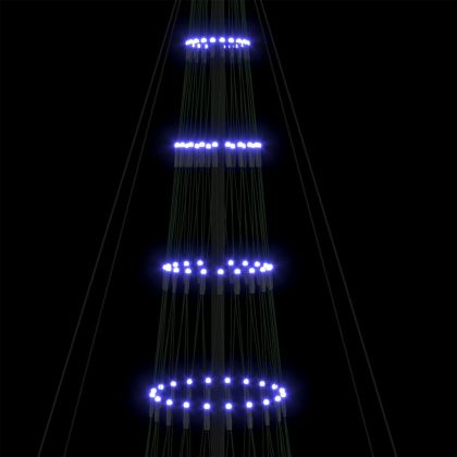LED Коледна Елха с поставка Синьо 138.5 х 138.5 х 399 см Метал