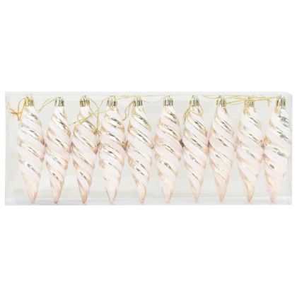 Коледна спирална топка 40 pcs Шампанско Пластмаса