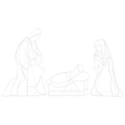 Светеща ясла с 550 LED светодиода Многоцветен 112 x 72 см ПВЦ