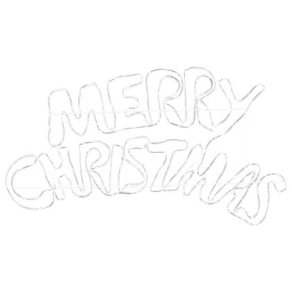 Коледен знак с 240 LED светодиода Многоцветен 100 x 50 cm ПВЦ