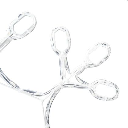 Коледна снежинка с 252 LED светодиода Топло бяло 45 x 38 см ПВЦ