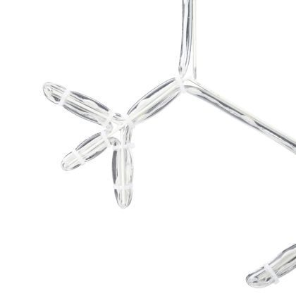 Коледна снежинка с 252 LED светодиода Топло бяло 45 x 38 см ПВЦ