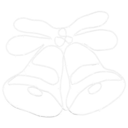 Коледен звънец с 144 LED светодиода Многоцветен 56 x 46 см ПВЦ