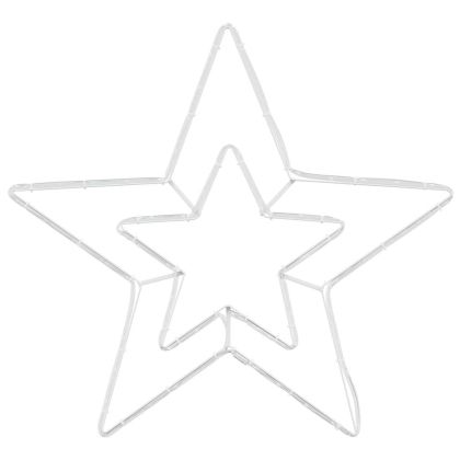 Коледна звезда Студено бяло 51,5 x 50 x 0,65 см Желязо