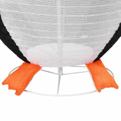 Фигура снежен пингвин Топло бяло 78 x 88 x 180 см текстил