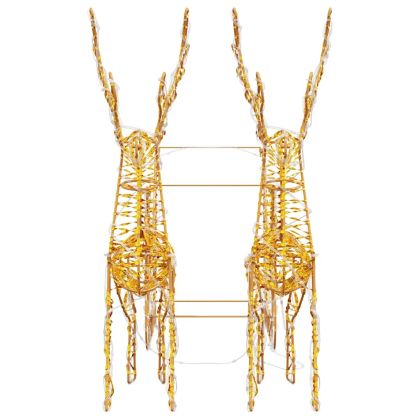 Дядо Коледа, който дърпа шейна Топло бяло 30 x 12 x 55 см PET