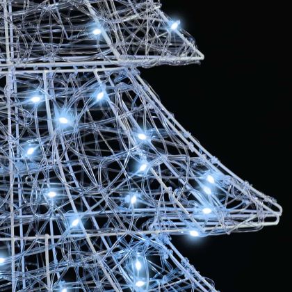 Коледно дърво с 160 LED светодиода Студено бяло 151 cm Акрил