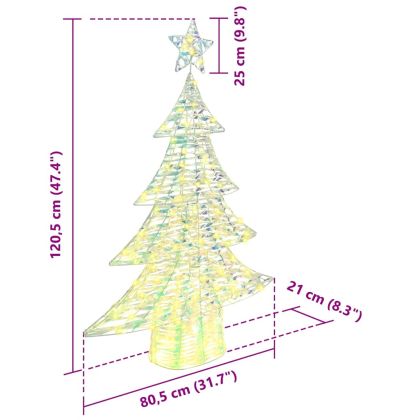 Коледно дърво с 120 LED светодиода Топло бяло 120 cm PET