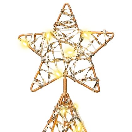 Коледно дърво с 120 LED светодиода Топло бяло 120,5 cm PET