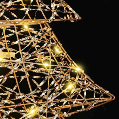 Коледно дърво с 120 LED светодиода Топло бяло 120,5 cm PET